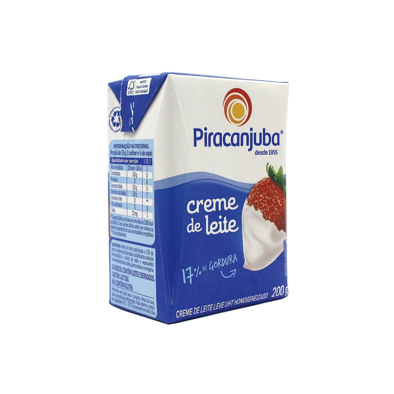 CREME DE LEITE PIRACANJUBA 27X200G